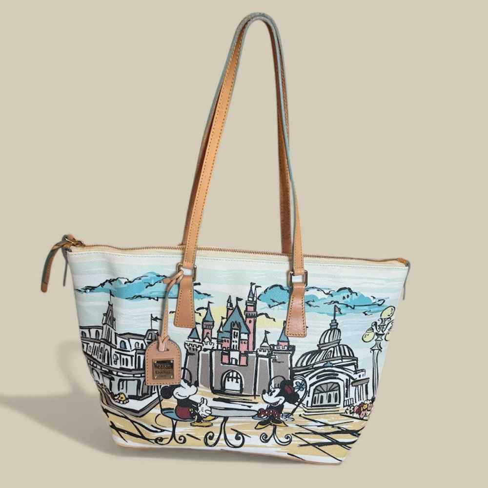 Disney Dooney & Bourke Mickey and Minnie Castle Tote